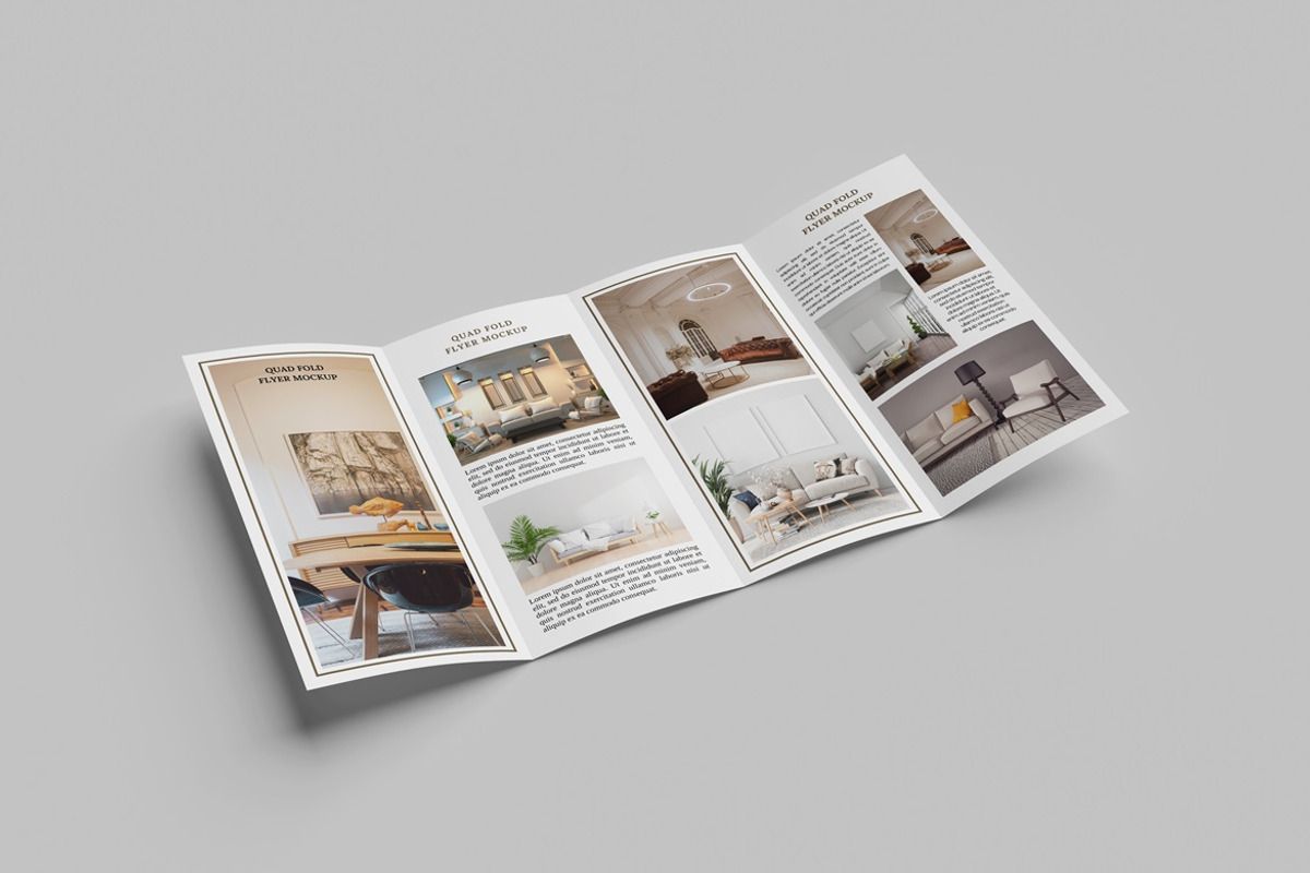 Quadruple Fold Brochure Mockup, an Advertising Mockup by Rezaandika97 (Photo 5 of 7)