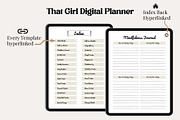 That Girl Digital Planner Canva, a Stationery Template by Designmela01 (Thumbnail 4 of 11)