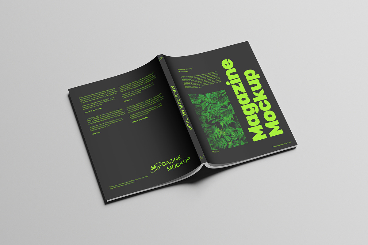 Realistic Magazine Mockup Set, a Books & Magazine Mockup by AKMAL STUDIO (Photo 5 of 5)