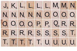 Vintage Scrabble Tiles - 100 Items