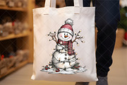 Christmas Whimsical Snowman Clipart, an Illustration by SinaCreation (Thumbnail 6 of 7)