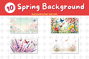 Watercolor Spring Background with Bu, an Animal Illustration by John_Walker (Thumbnail 2 of 4)