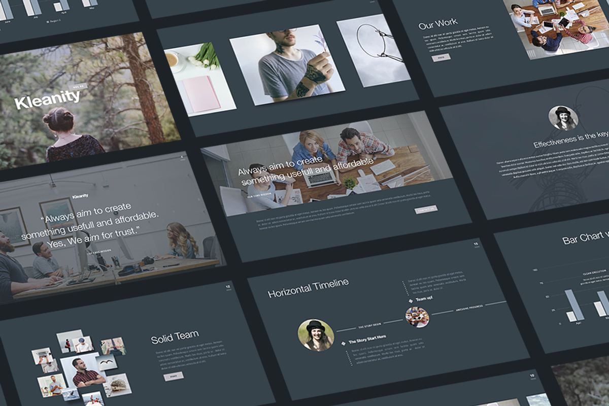 Kleanity - Creative Keynote Template, a Presentation Template by Slidehack (Photo 1 of 4)