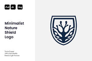 Minimalist Nature Shield Logo, a Branding & Logo Template by Luxury Logos