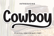 Cowboy | Script Font, a Script Font by Scratchones (Thumbnail 1 of 9)