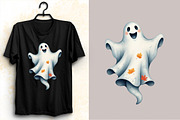 Boho Fall Halloween Ghost  Clipart B, an Illustration by SVGArt (Thumbnail 6 of 8)