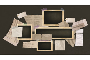 Retro scrapbook layout with, a Texture Illustration by art PVP - market