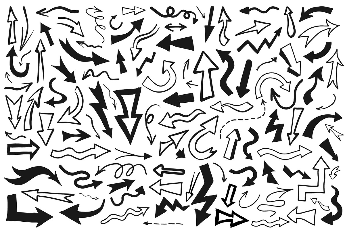 HAND DRAWN DOODLE SHAPES VECTOR SET, a Pattern Graphic by craftlove (Photo 3 of 12)