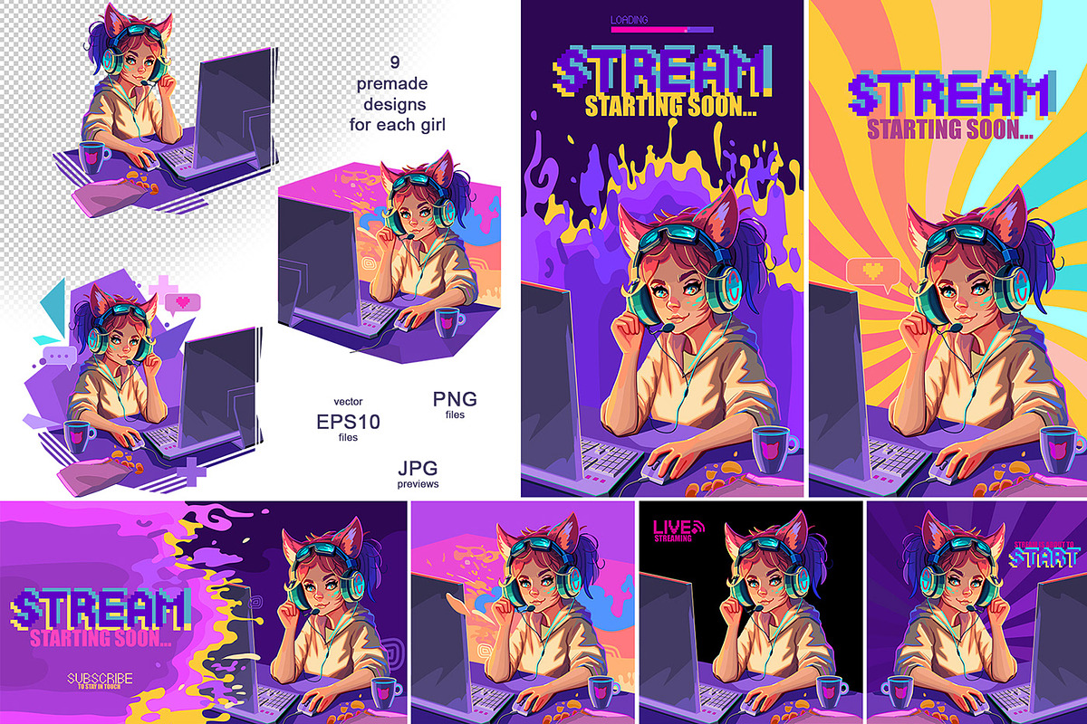 Girls Gamers Vol.1., a Person Illustration by Ekaterina Glazkova (Photo 3 of 10)