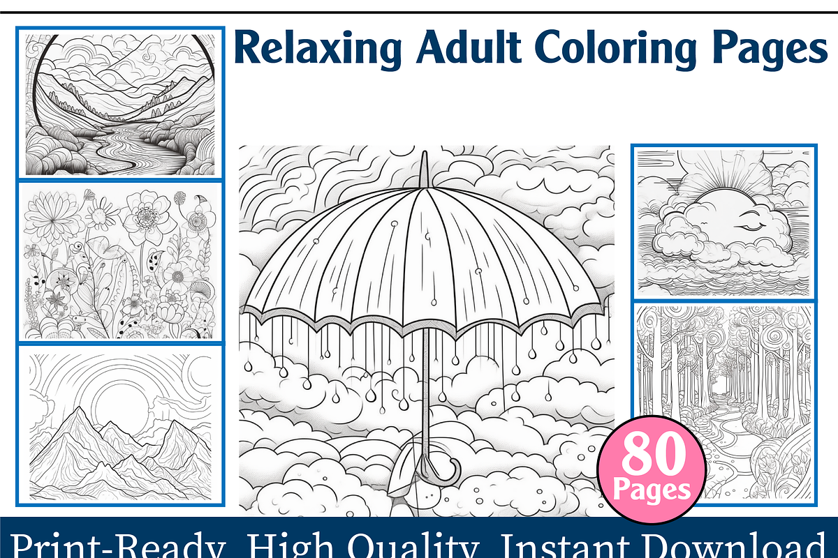 Relaxing Adult Coloring Pages, an Animal Illustration by maggiesar (Photo 1 of 4)