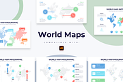 World Maps Illustrator Templates, a Presentation Template by Slidesmash (Thumbnail 1 of 4)