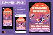 Psychedelic Music Festival Flyer, a Flyer Template by Annora Studio (Thumbnail 1 of 6)