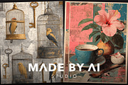 50 Shabby Chic Mixed Media Prompts, an Object Graphic by MadeByAI Studio (Thumbnail 5 of 5)