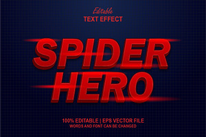 Text Effect Spider Hero