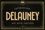 Delauney - Art Deco Font, a Serif Font by Arterfak Project (Thumbnail 1 of 13)