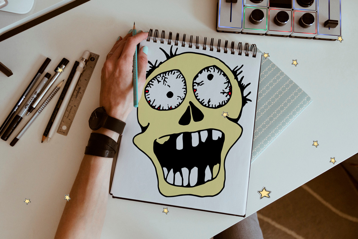 Zombie Sticker Set, a Decorative Illustration by TatianaBannikova (Photo 5 of 5)