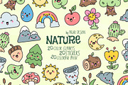 Nature Kawaii Characters, a Seasonal Illustration by Palau (Thumbnail 1 of 10)