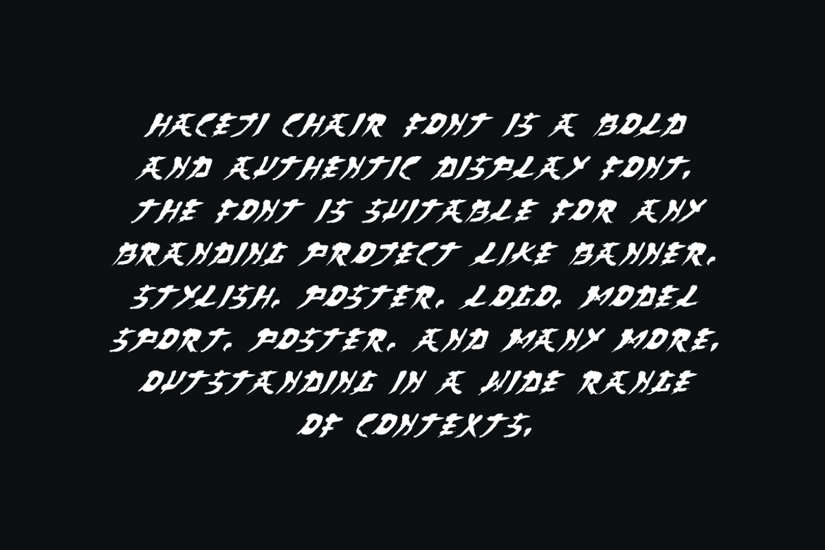 Haceji Chair - Japanese Font, a Font by QR Design Studio (Photo 4 of 6)