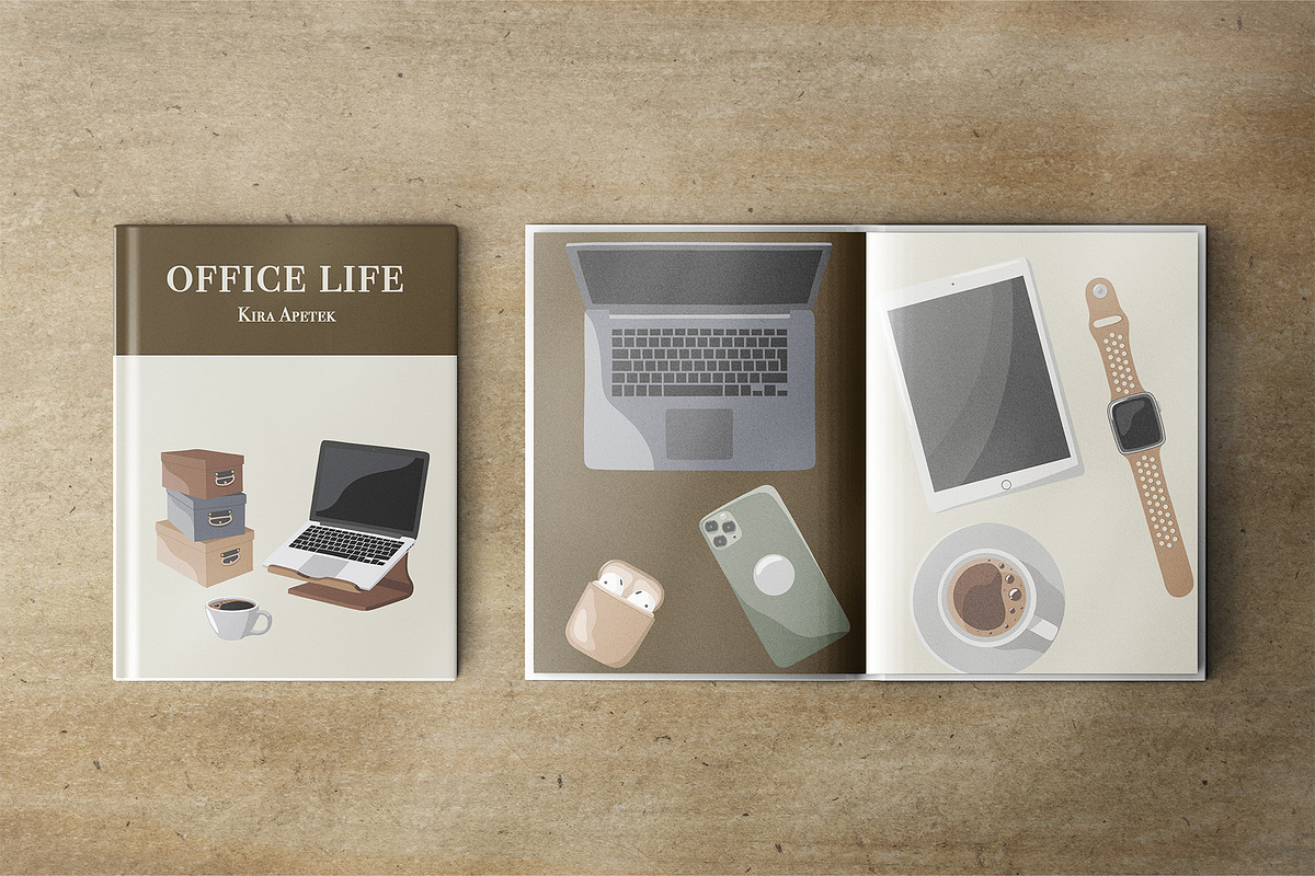 Office devices vector clipart, an Object Illustration by ApetekMarket (Photo 2 of 4)