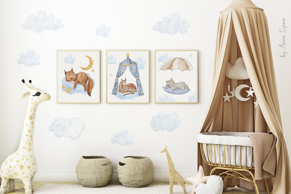 Cute Sleeping Animals., an Animal Illustration by Designwork (Photo 13 of 17)