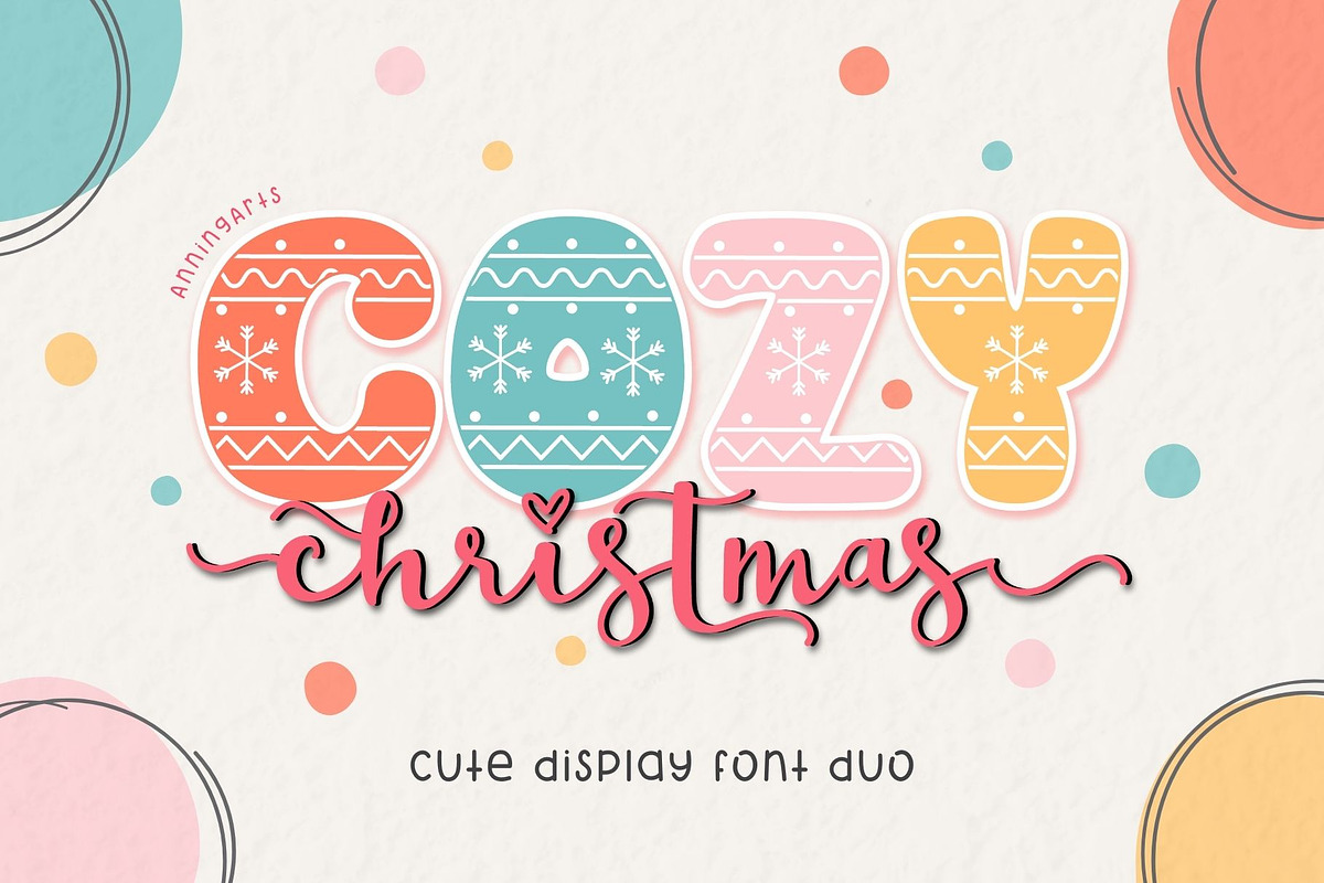 Cozy Christmas Font Duo, a Handwritten Font by AnningArts (Photo 1 of 9)