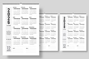 Minimal Calendar for 2026 to 2028, a Stationery Template by ContestDesign (Thumbnail 1 of 4)