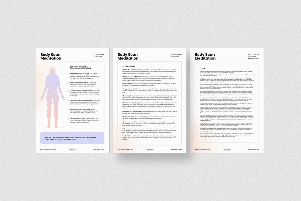 Mindfulness Worksheet Bundle, a Templates & Theme by AndrewPixel (Photo 5 of 13)