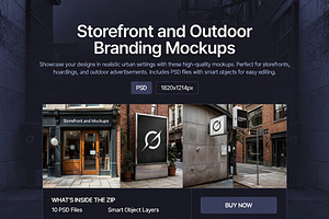 Storefront Outdoor Brand Sign Mockup