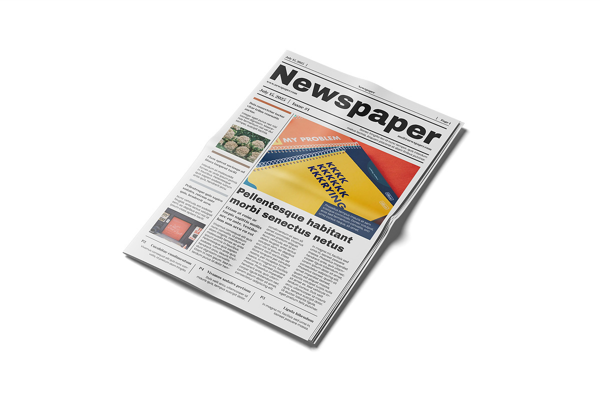 Newspaper Mockup, a Mockup by mockupbuys (Photo 6 of 8)