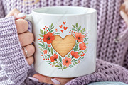 Valentine's Day Wooden PNG, an Illustration by CraftArtStudio (Thumbnail 2 of 4)
