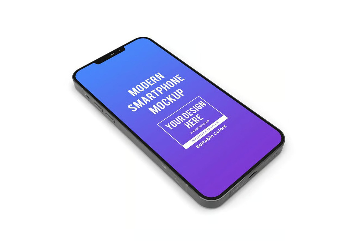 iPhone 13 Mockup Smartphone Template, an iPhone Mockup by DesignRushMarket (Photo 5 of 11)