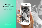 Art Deco Wedding Geofilter, a Social Media Template by Uno Bello Design Studio (Thumbnail 1 of 3)