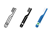 Medical Toothbrush Vector Icon Set, an Object Graphic by Artonix (Thumbnail 2 of 3)