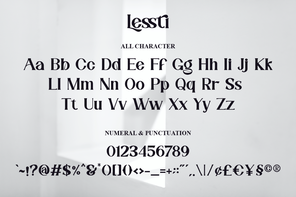 Lessti Elegant Beauty Serif Font, a Sans Serif Font by Ronny Studio (Photo 13 of 14)