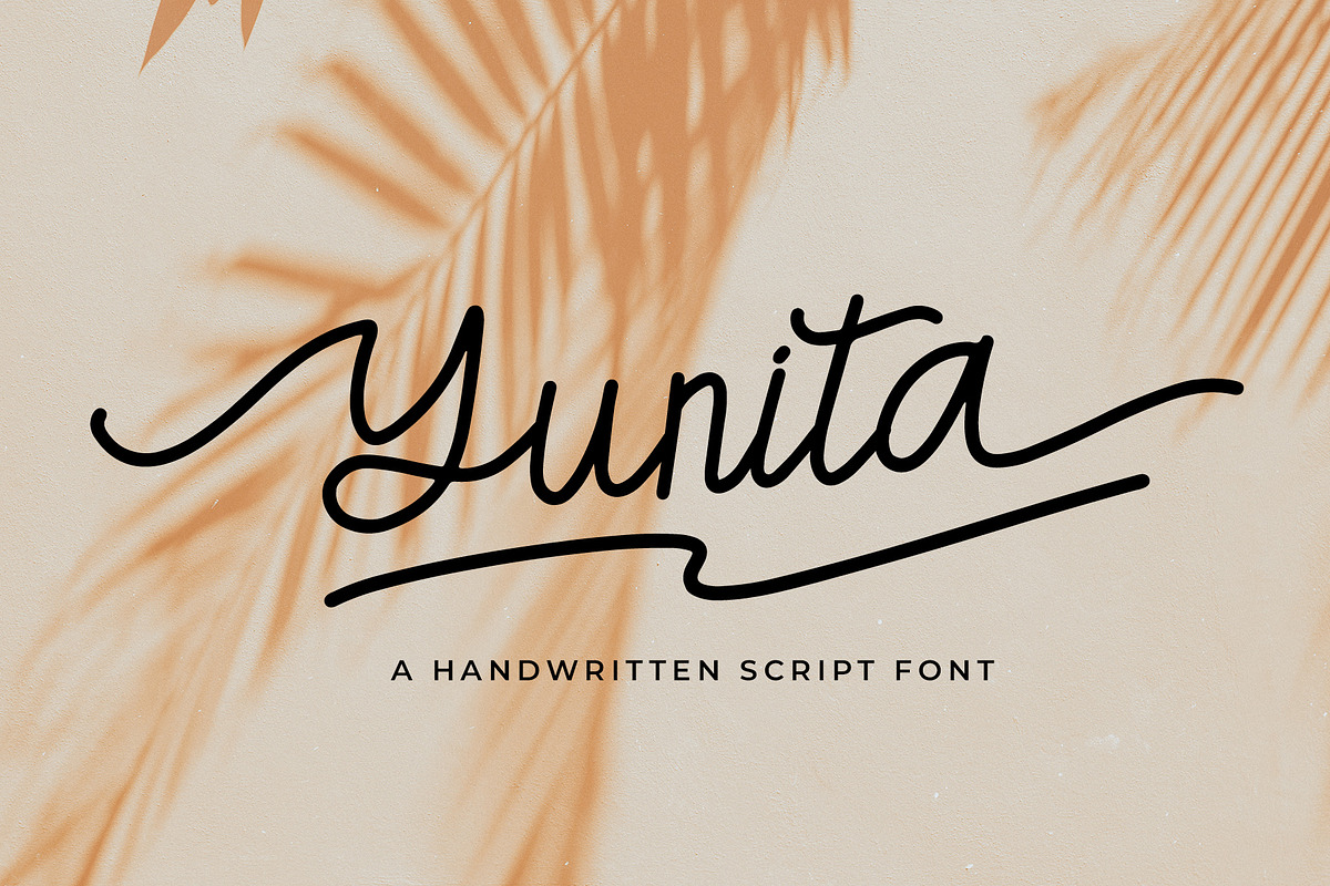 Yunita a Handwritten Script Font, a Script Font by Dawnside Graphic (Photo 1 of 11)