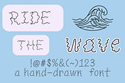 Ride The Wave/Wavy Hand-drawn font, a Handwritten Font by Eryn Rose Design (Thumbnail 1 of 7)