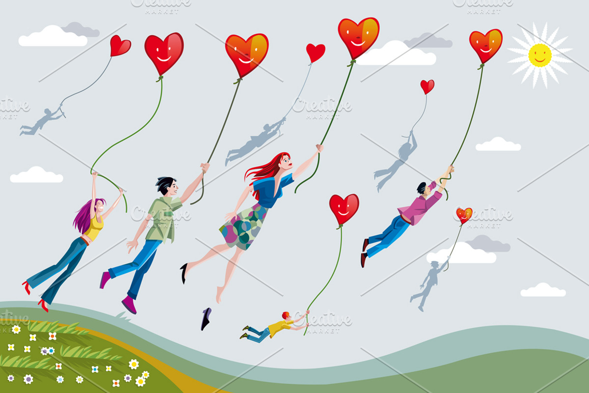 Valentine Lovers, a Person Illustration by ÁRTICA