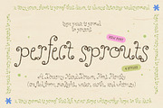 Perfect Sprouts | Whimsical Font, a Handwritten Font by type peace (Thumbnail 1 of 20)