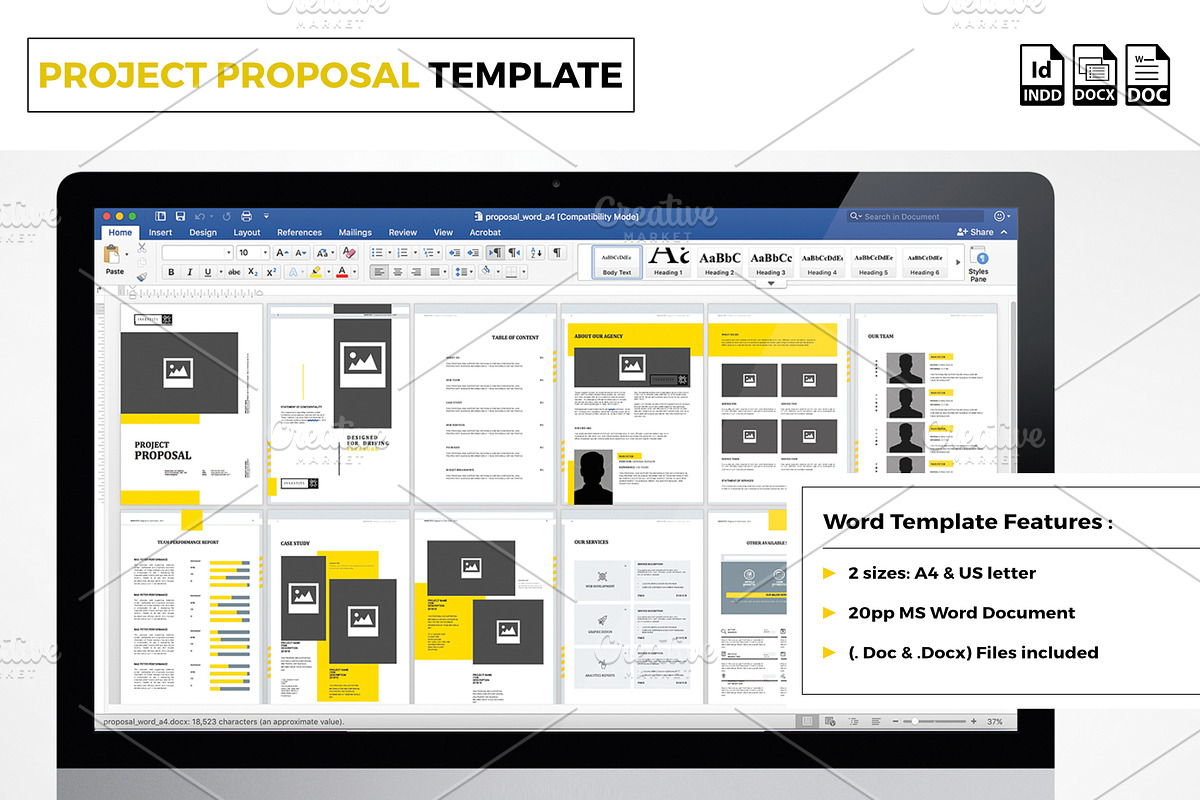 Proposal Template A4 / US Letter, a Stationery Template by Mastergfx (Photo 2 of 22)