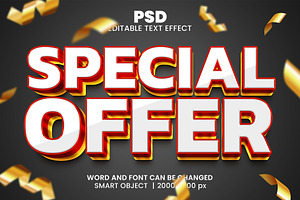 Special Offer 3d Psd Text Effect