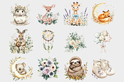 Boho Baby Animals Clipart, a Seasonal Illustration by Design Market (Thumbnail 3 of 4)
