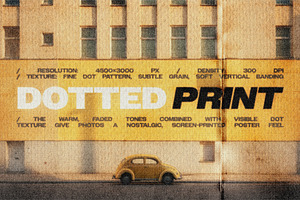 Vintage Dotted Print Photo Effect
