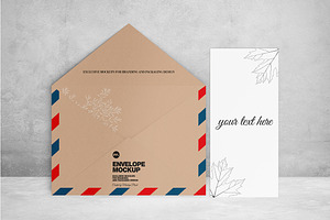 Kraft Envelope And 4x6 Card Mockups