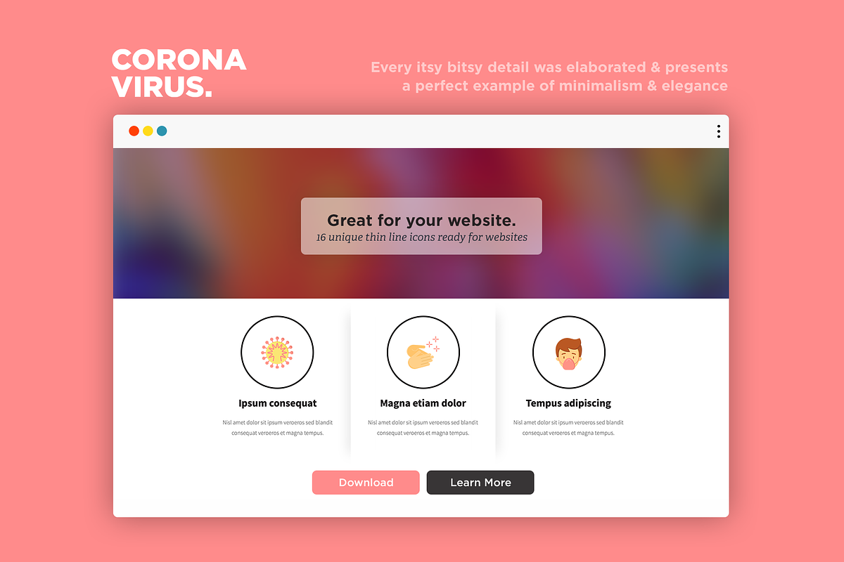 Coronavirus | 16 Flat Icons Set, an Icon by Alex Blogoodf (Photo 8 of 12)