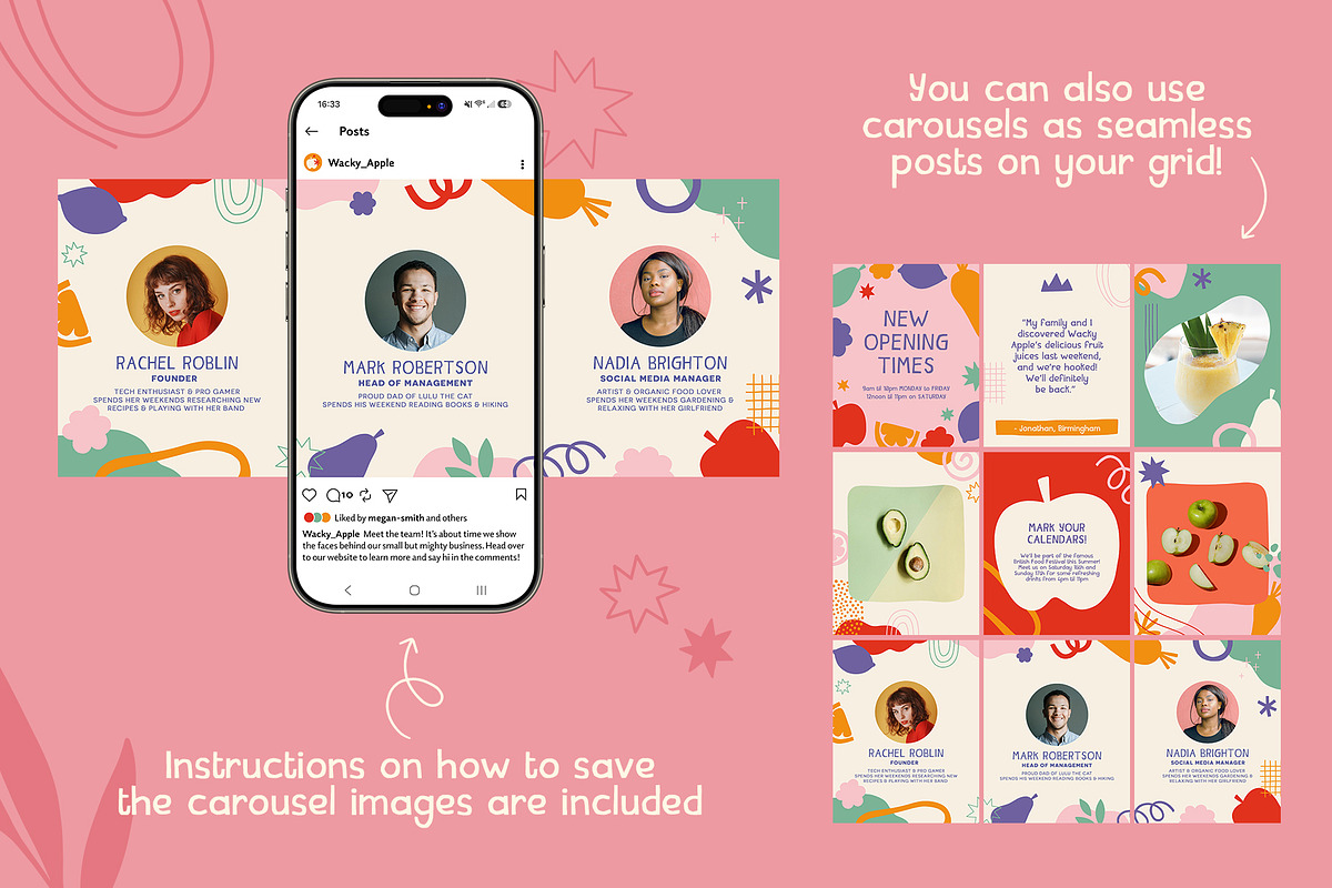 Graphical Instagram Templates - PSD, a Social Media Template by Carole Chevalier (Photo 8 of 13)