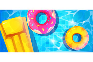 Pool party scene from top view, a Sport Illustration by art PVP - market