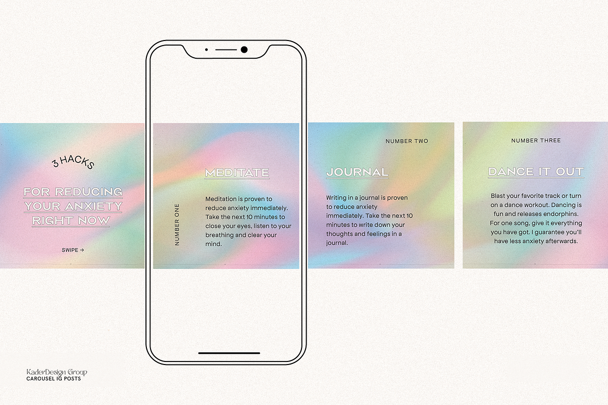 Vintage Rainbow Gradient Quotes IG, a Social Media Template by ALunadoki Design (Photo 3 of 5)