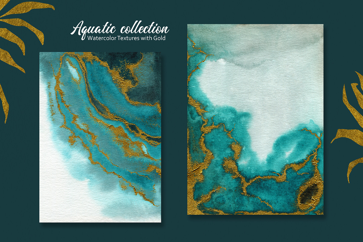 Aquatic Watercolor Textures, a Texture Graphic by Marmoris.Arts (Photo 8 of 12)