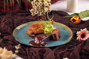 Delicious beef tenderloin with potato puree, a Food & Drink Photo by Grafvision photography