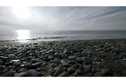 Beautiful deserted beach. Action, a Nature Photo by Media Whale Stock